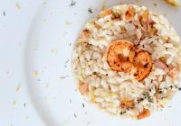 Risotto de Gambas, Chips de Chorizo et Mozzarella