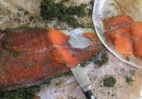 Gravlax de Truite, Blinis blé noir, Crème acidulée