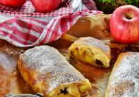 Strudel pommes, raisins secs et amandes